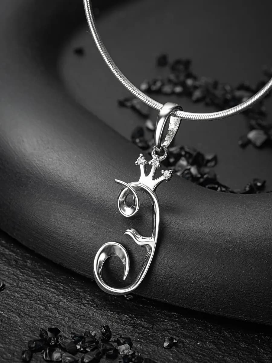 Подвеска на шею серебро 925 с буквой Э серебряная