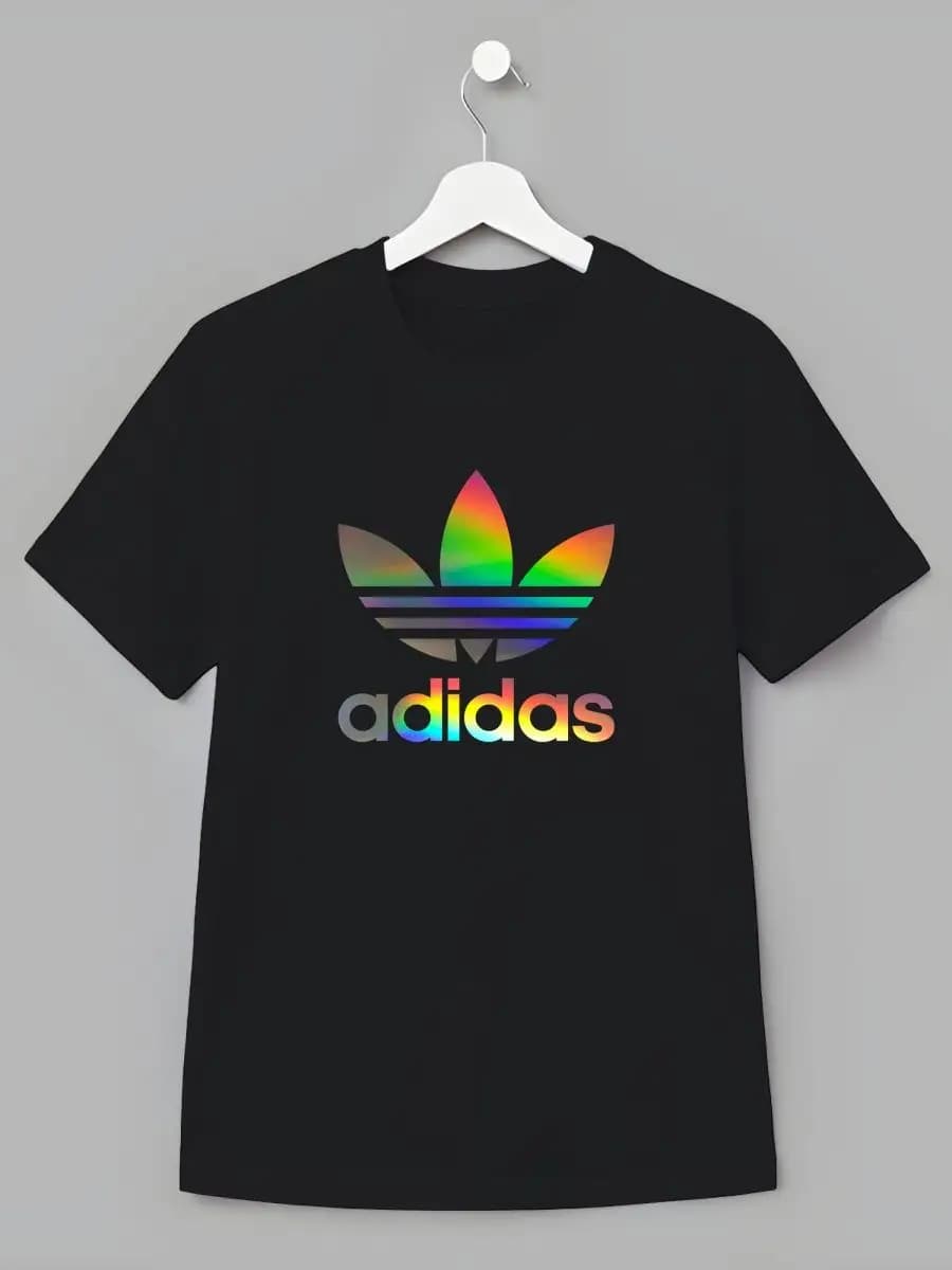 Детская Футболка Adidas Радужный Логотип Минимализм Спорт