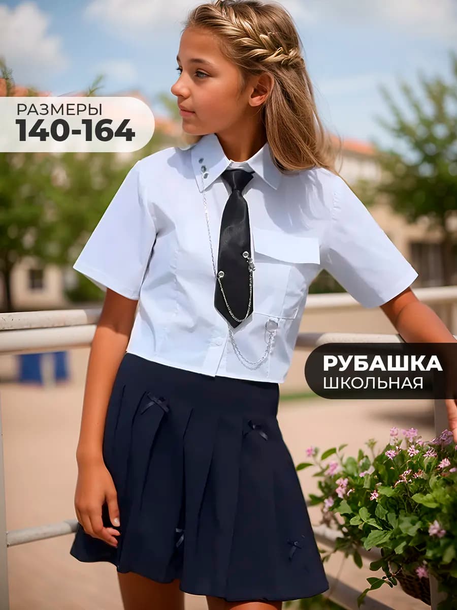 Блузка школьная для девочки подростка в школу