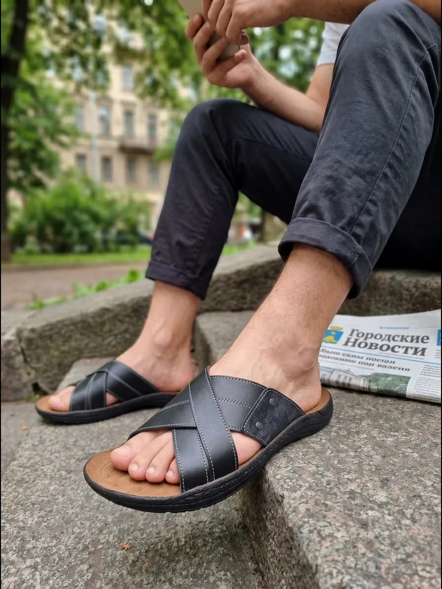 Шлепанцы тапочки с массажной стелькой