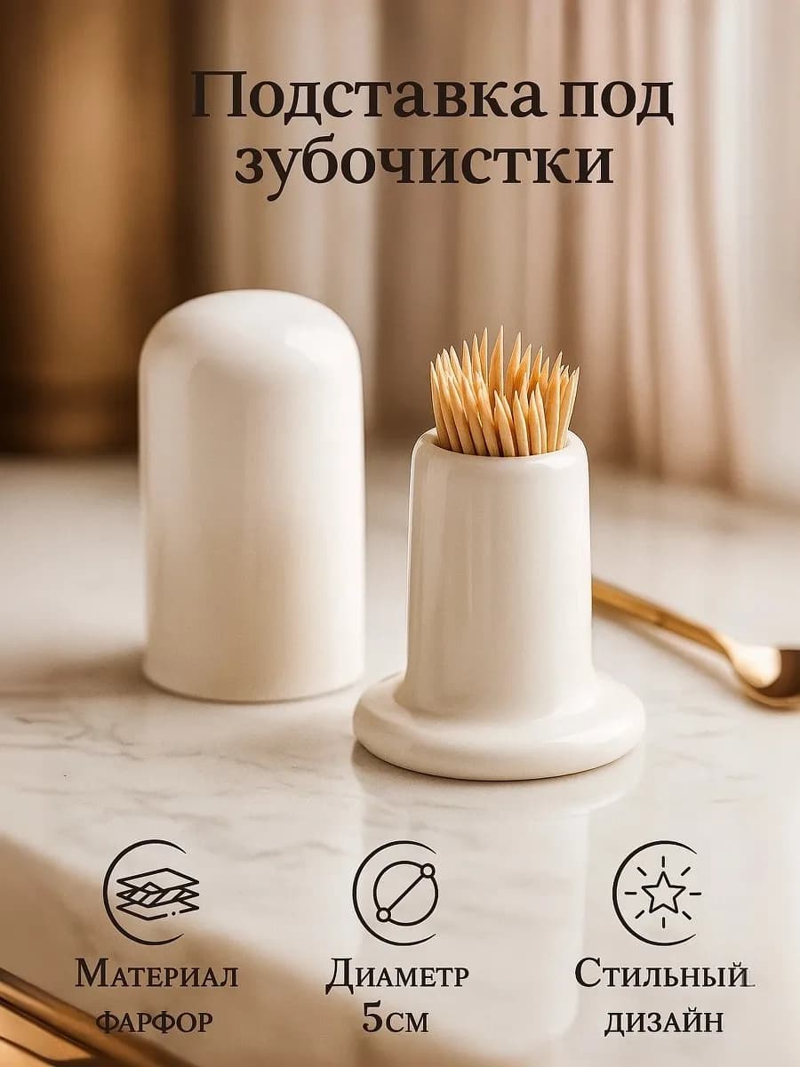 Подставка под зубочистки фарфоровая