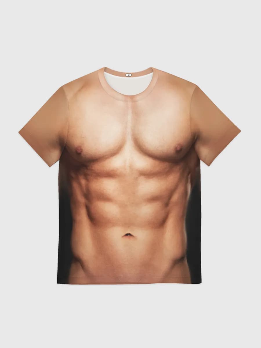 футболка с принтом идеальное тело