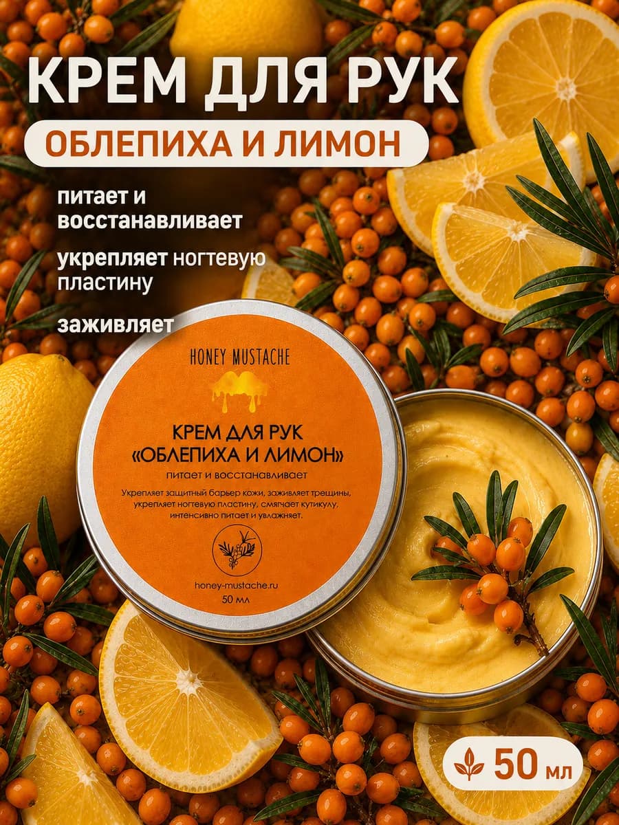 Крем для рук питательный Облепиха лимон