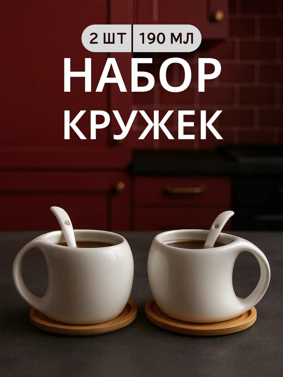 Набор кофейных кружек 2 шт