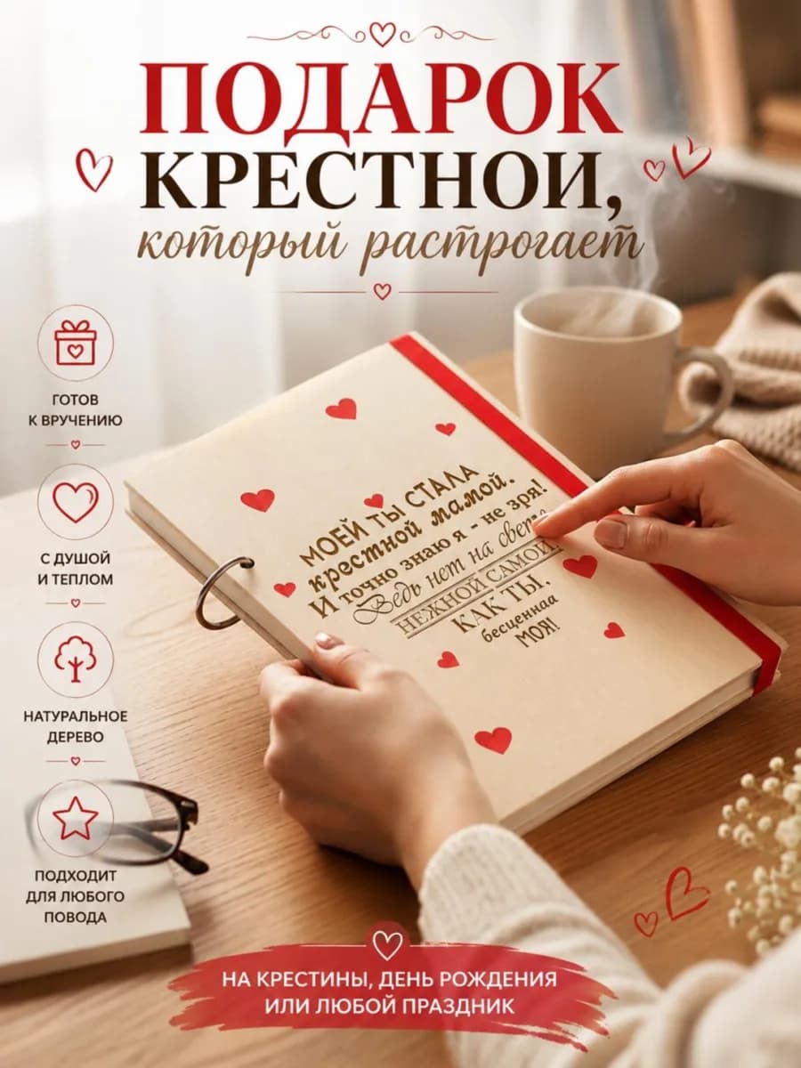 Блокнот подарок любимой крестной маме