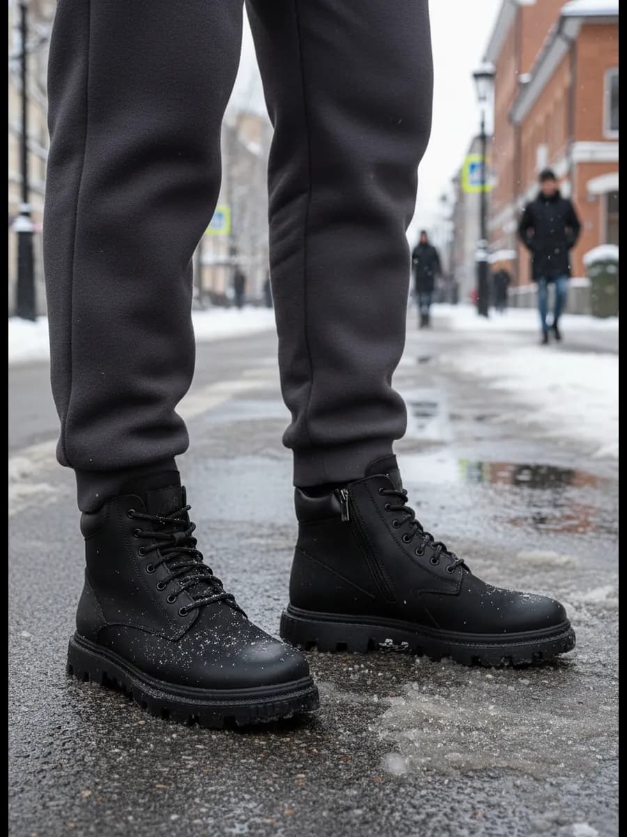 Ботинки зимние натуральная кожа с мехом