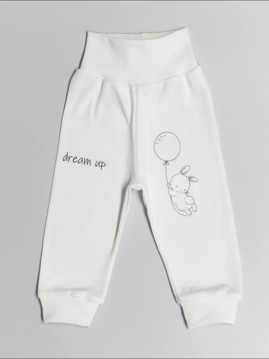 Брюки для новорожденных из футера с начесом