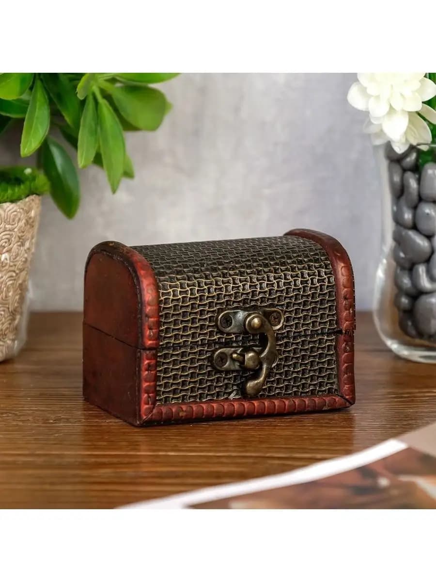 Шкатулка сундучок "Сеточка" 6х8х5,5 см