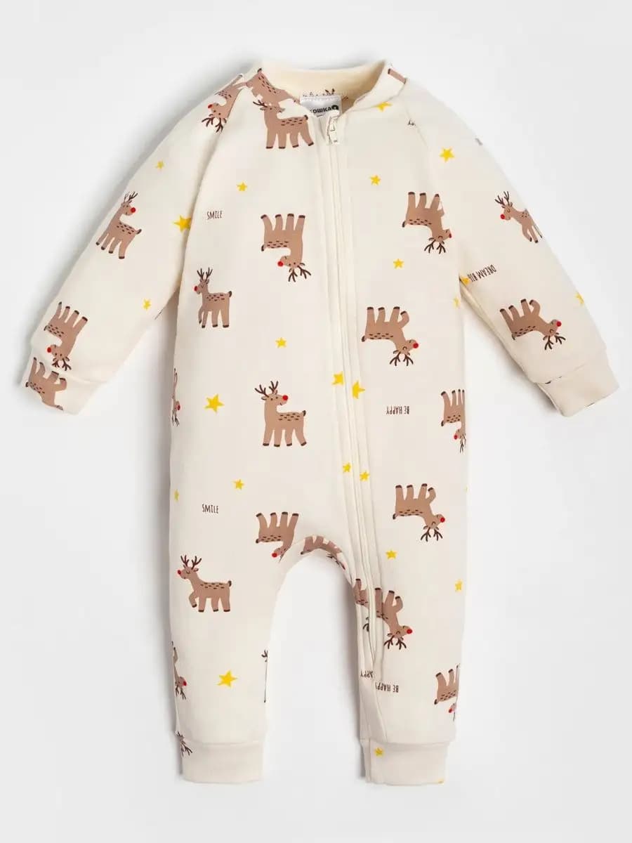 Детский новогодний комбинезон - слип для новорожденных