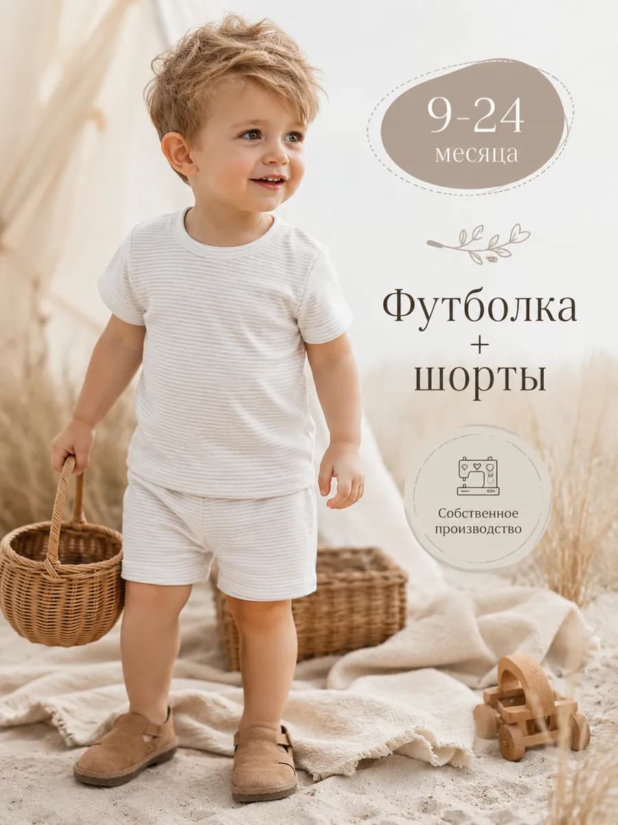Костюм для мальчиков с шормами комплект для новорожденных