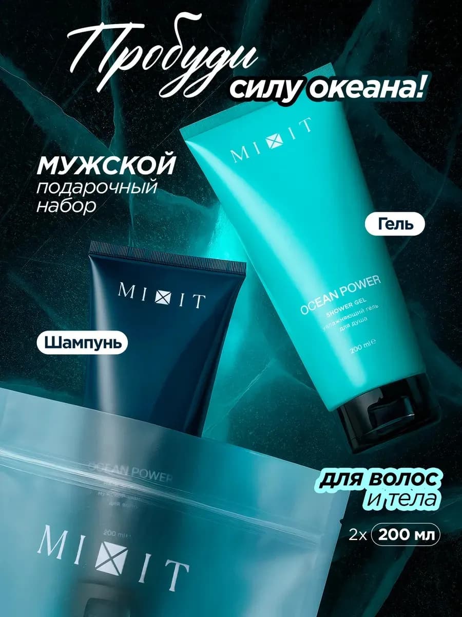 Подарочный мужской набор косметики для волос и тела