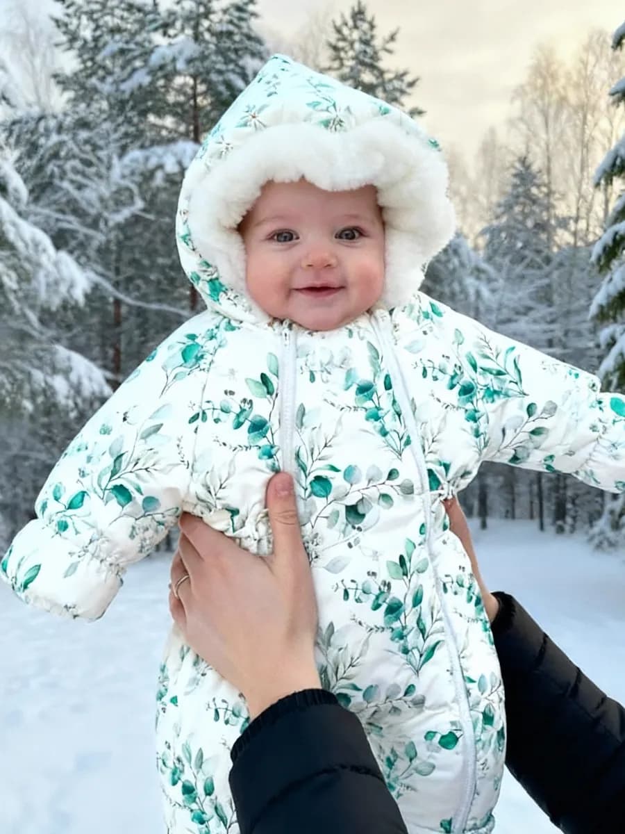 Зимний комбинезон для новорожденных