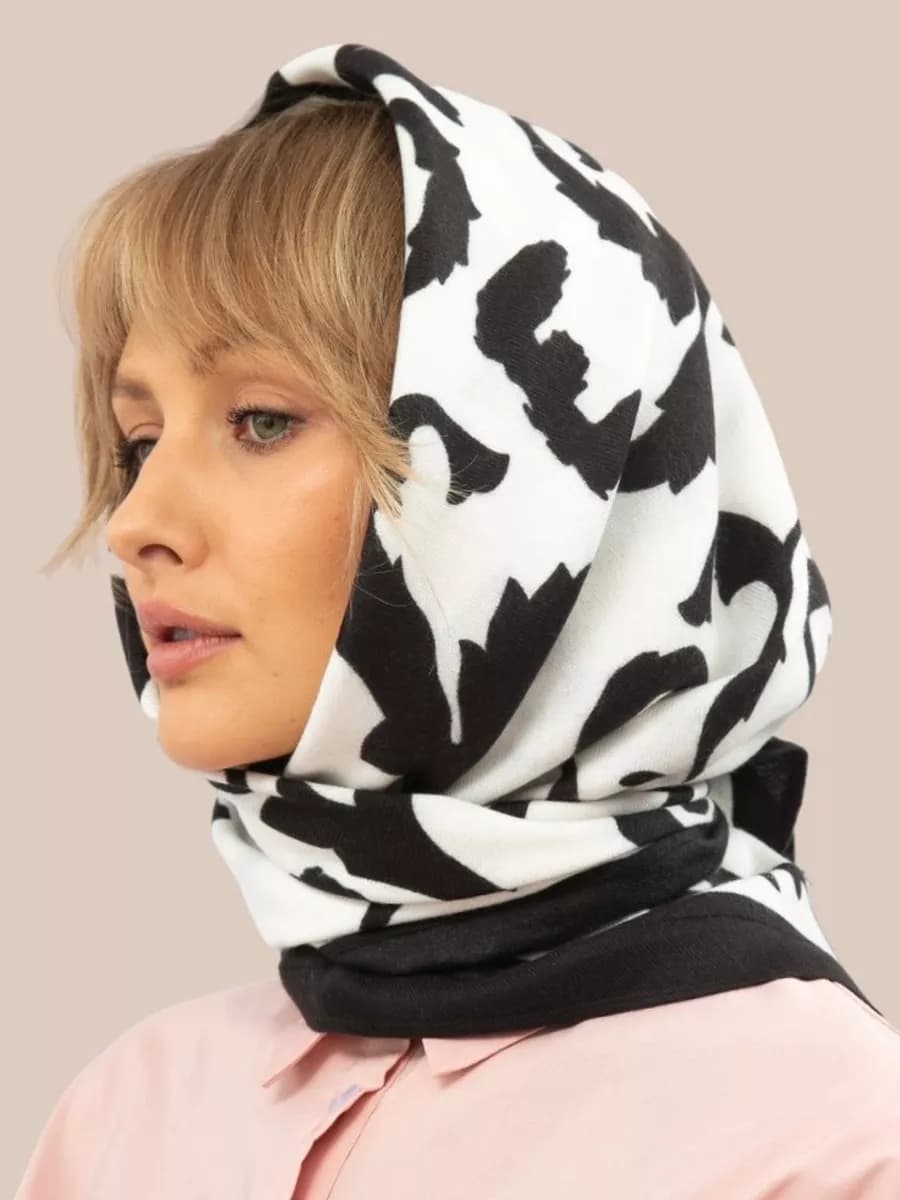 Теплый платок на голову, на шею