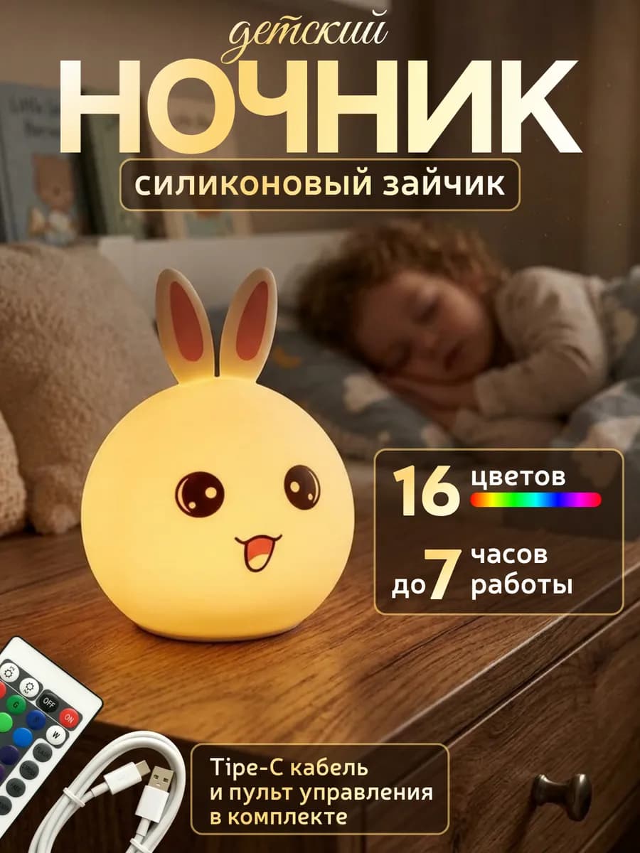 Ночник детский настольный светильник - фото 1
