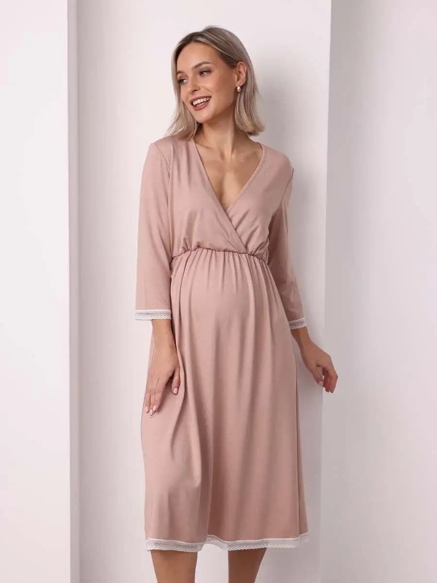 Ночная сорочка для беременных и кормящих домашнее платье