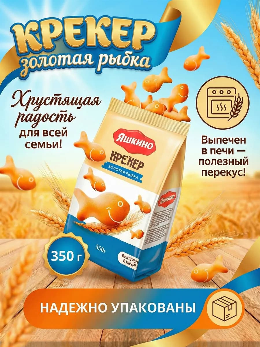 Крекер печенье Золотая Рыбка 350 г