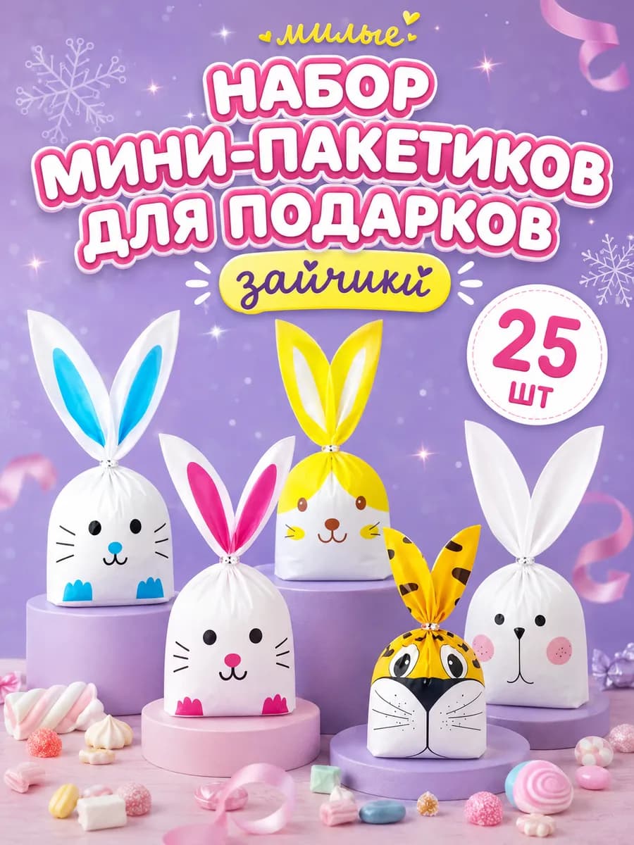 Маленькие подарочные пакеты для конфет и сладостей