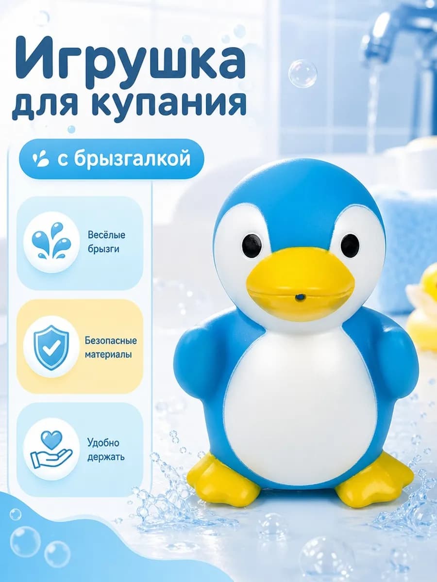 Игрушка для купания в ванной Пингвин