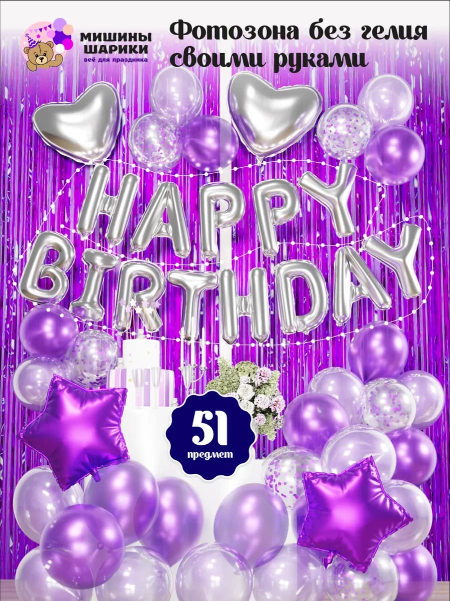 Набор воздушных шаров для фотозоны на день рождения