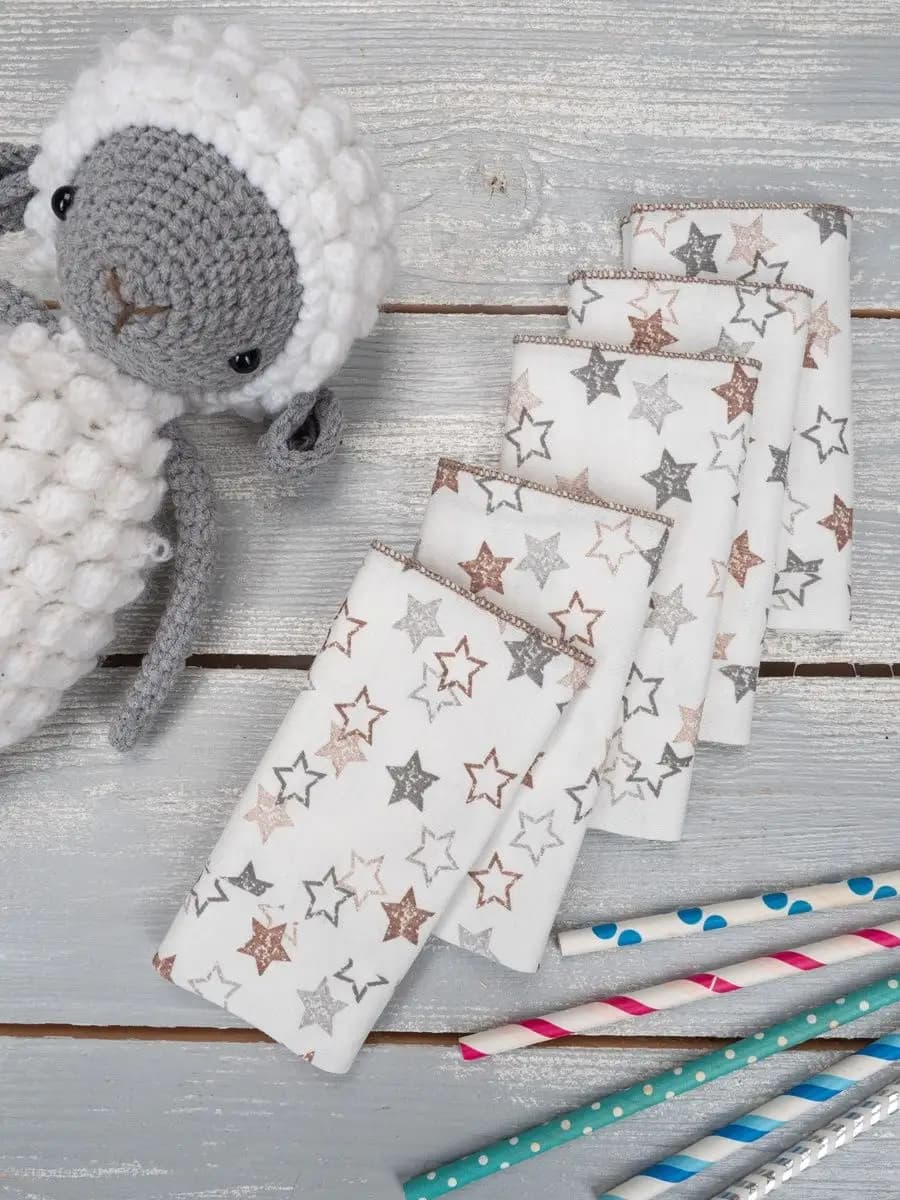 Носовые платки детские для новорожденных 5 шт - фото 1