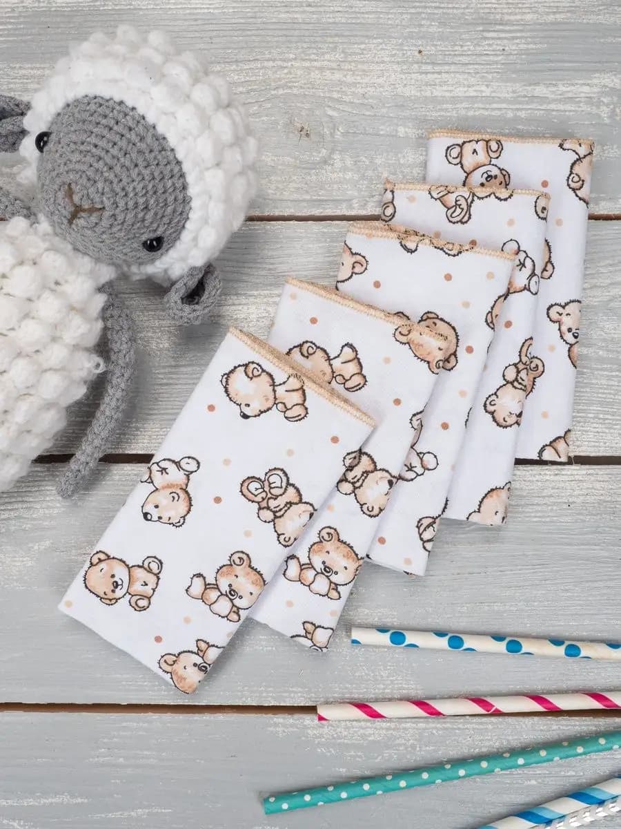 Носовые платки детские для новорожденных 5 шт