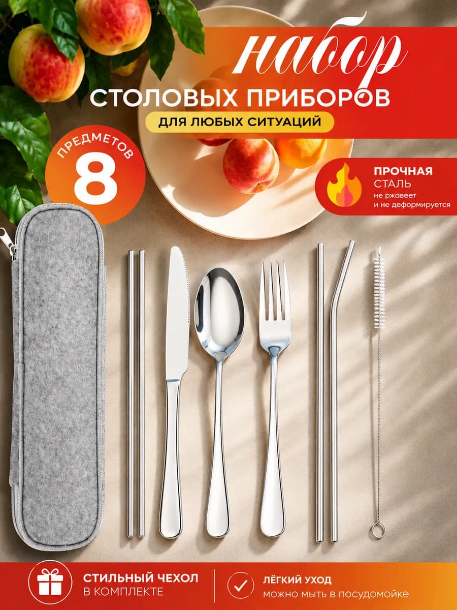 Столовые приборы на 1 персону с футляром