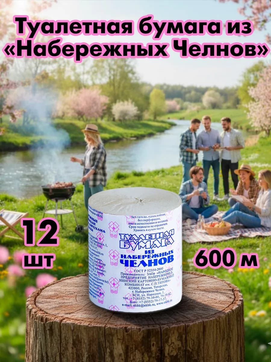 Туалетная бумага 12 рулонов из Набережных Челнов