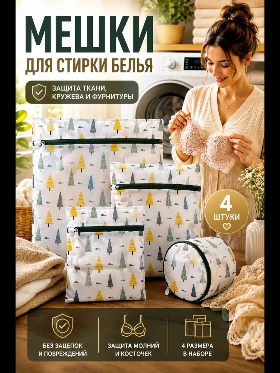 набор мешков для стирки белья