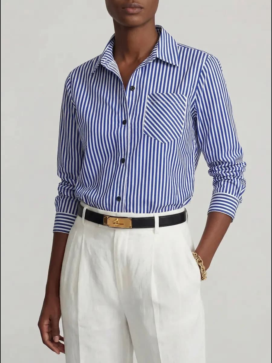 Рубашка классическая для офиса летняя