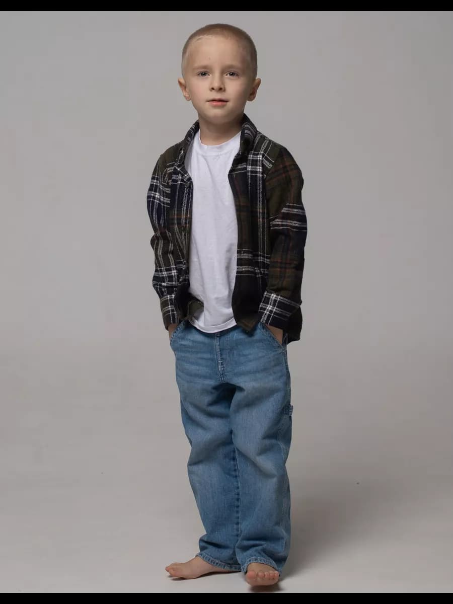 Клетчатая хлопковая рубашка oversize