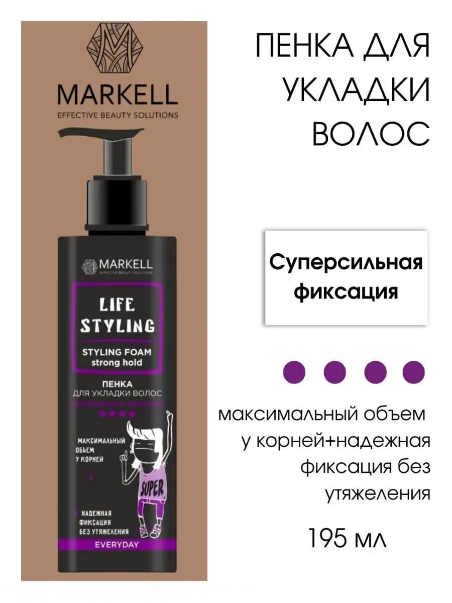 Пенка для укладки волос Life Styling суперсильная