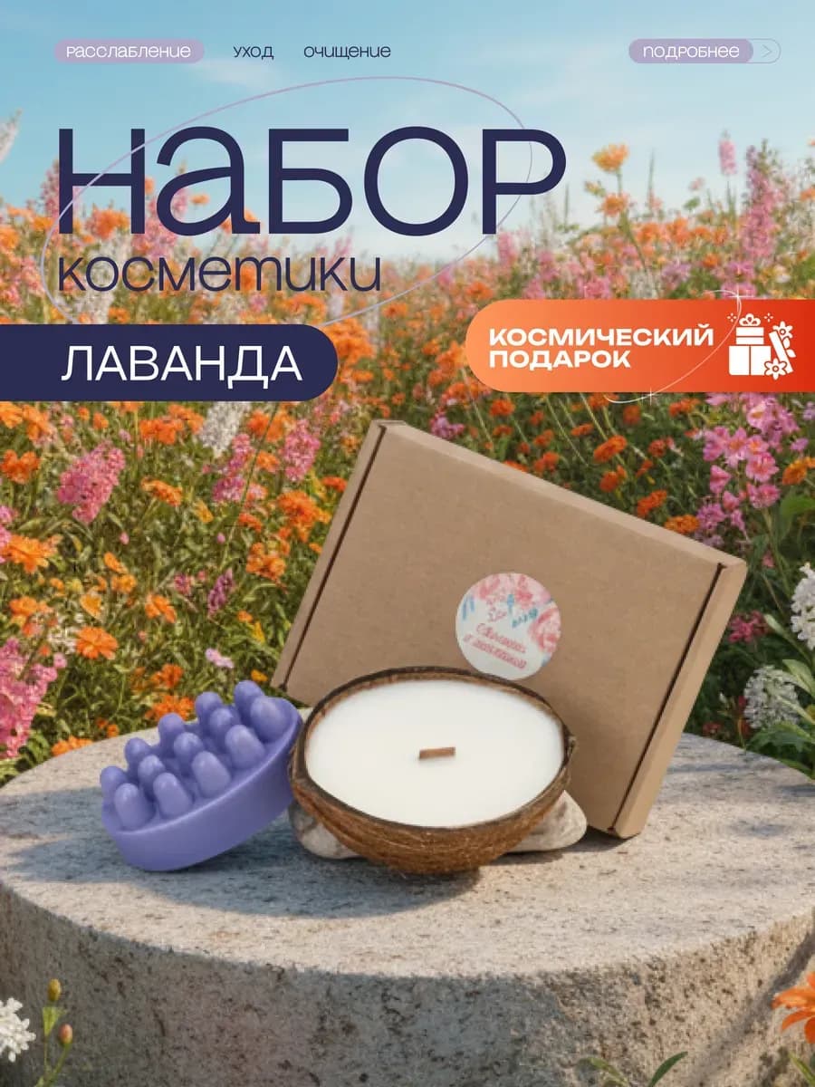 Подарочный набор для женщин, Спа набор Лавандовый релакс