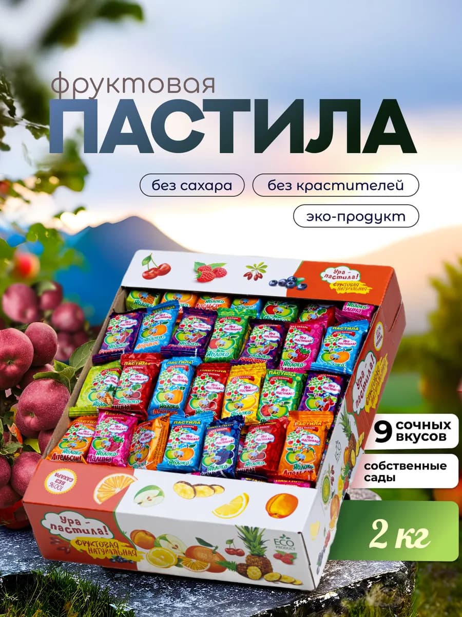 Пастила натуральная фруктовая без сахара ПП