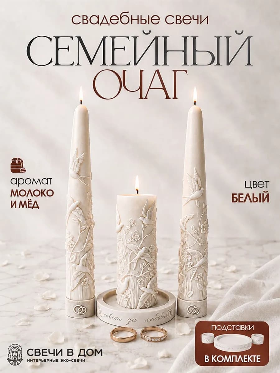Набор свадебных свечей Семейный очаг