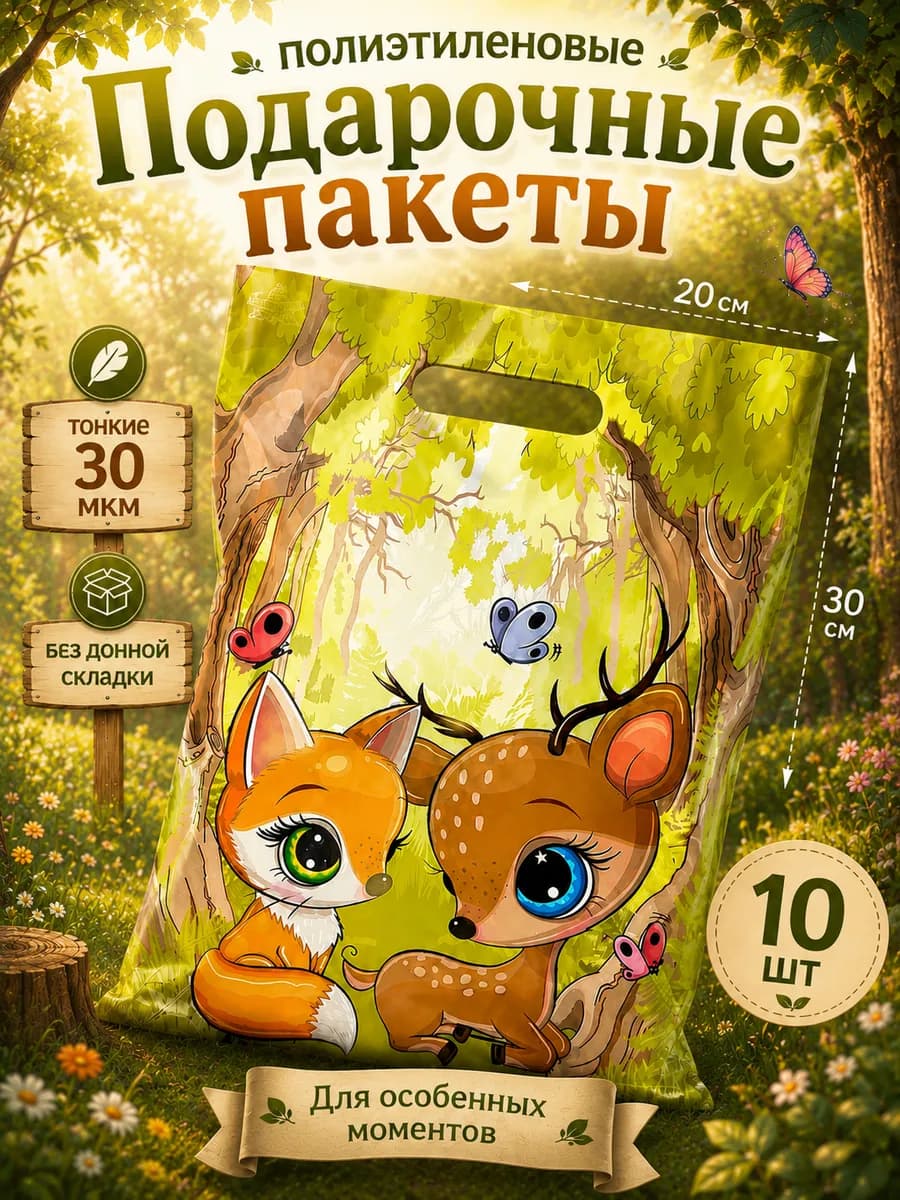 Набор детских подарочных пакетов для сладостей