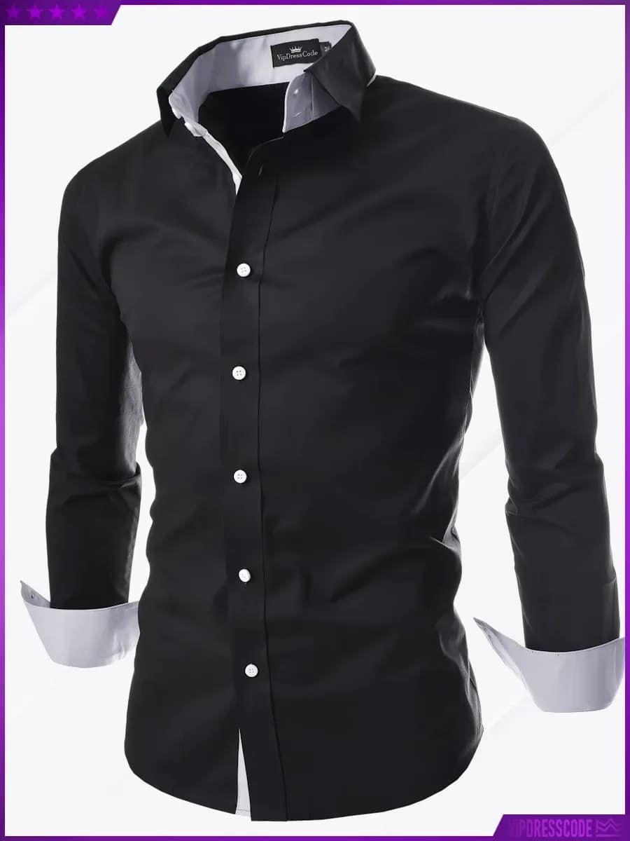 Рубашка классическая с длинным рукавом