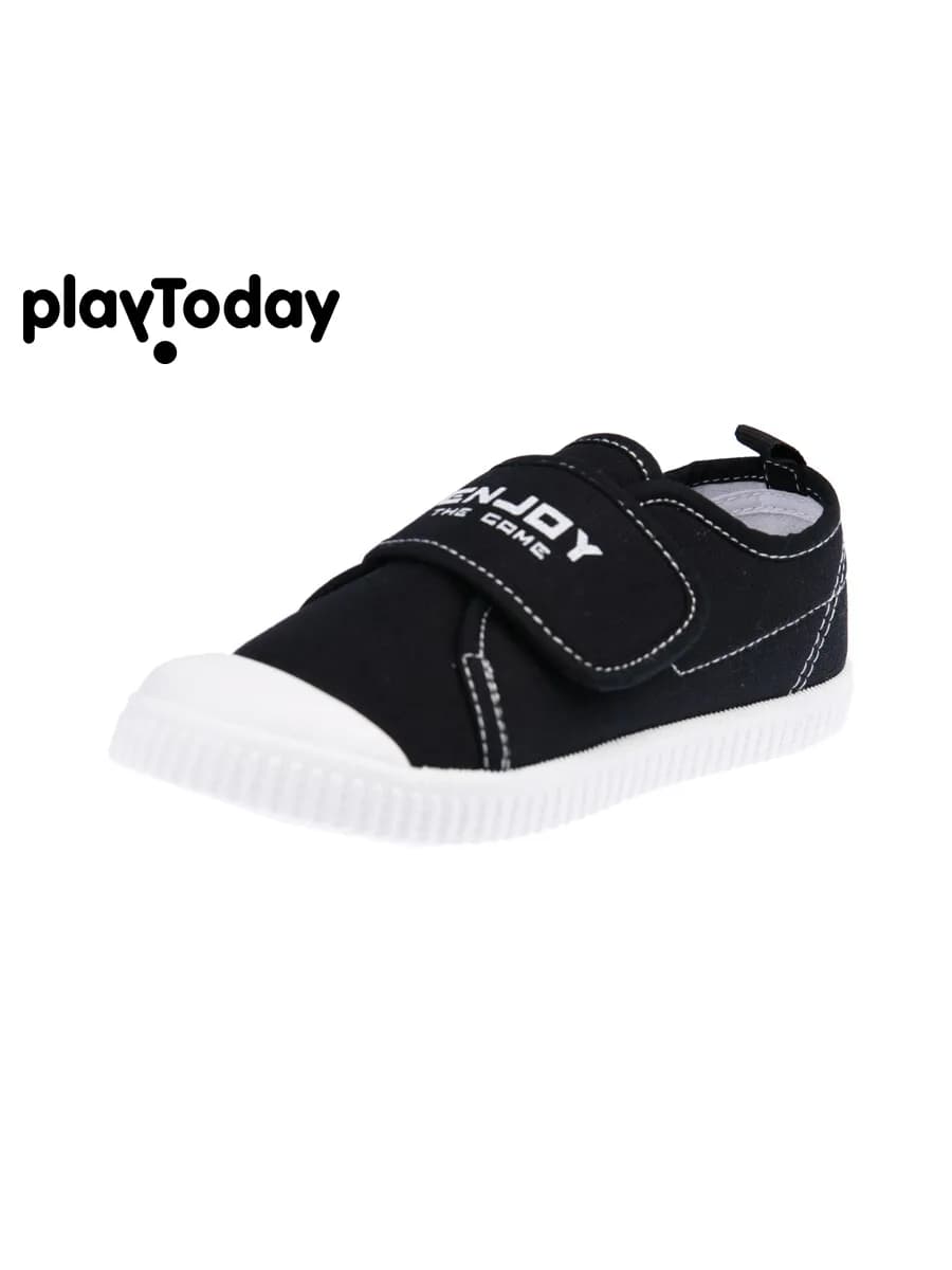 Кеды детские легкие на липучках черные лето