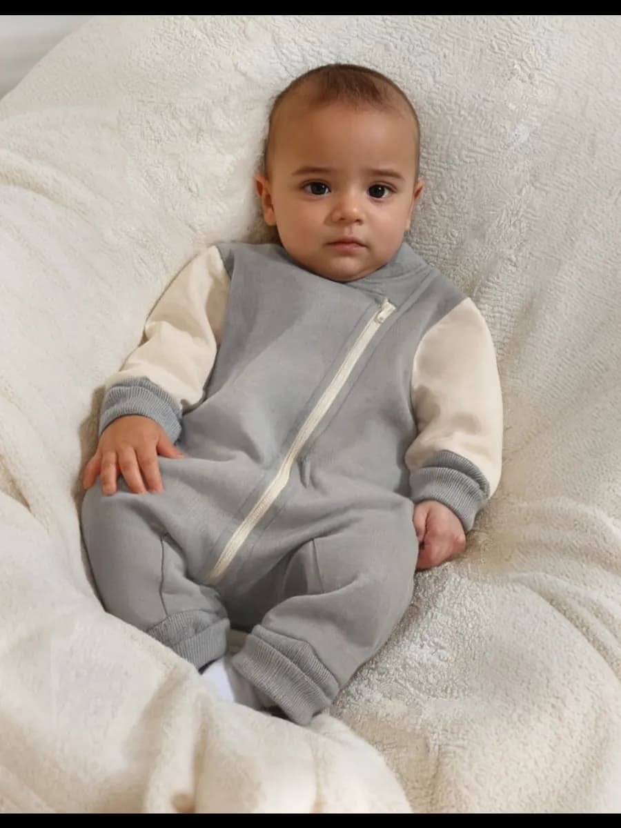 Комбинезон для новорожденного с начесом футер