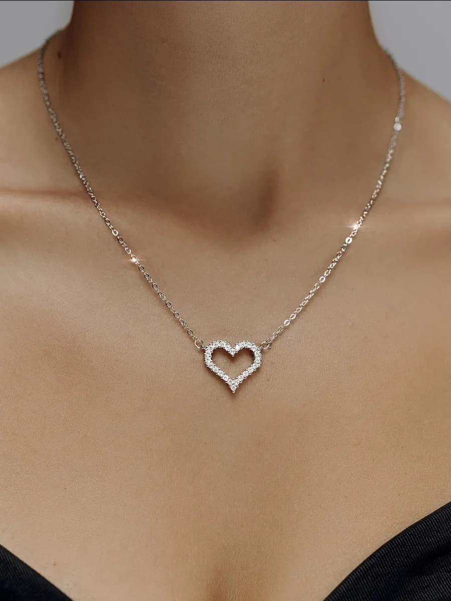 Подвеска на шею сердце с цепочкой