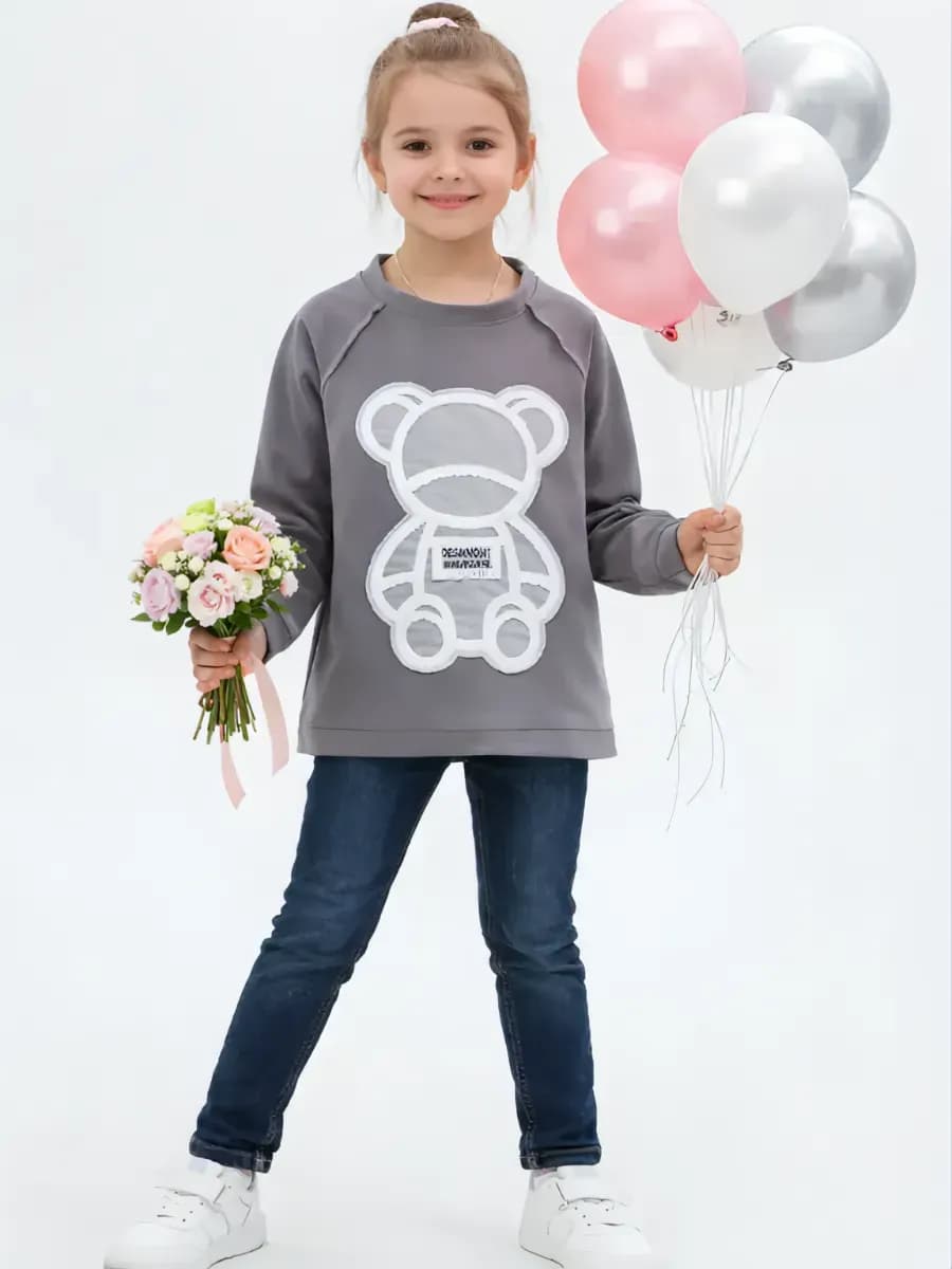 Свитшот детский оверсайз в садик в школу