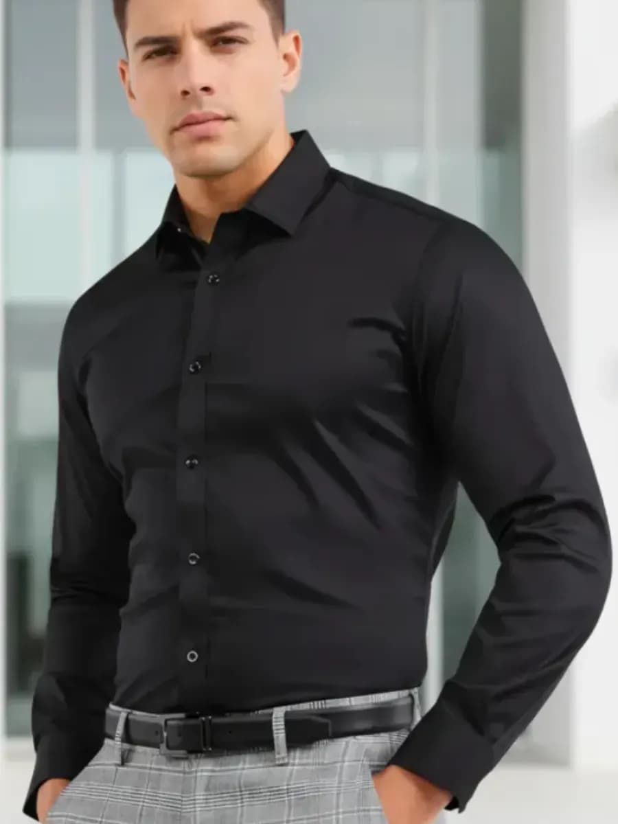 Рубашка Slim Fit Классическая с длинным рукавом