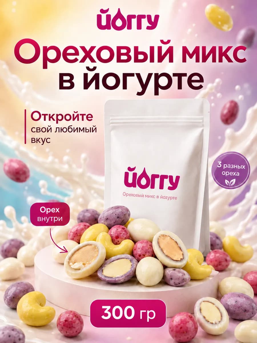 Орехи в шоколаде ассорти драже 300 гр