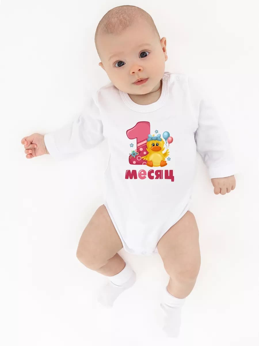 Боди "1 месяц" Зверушки