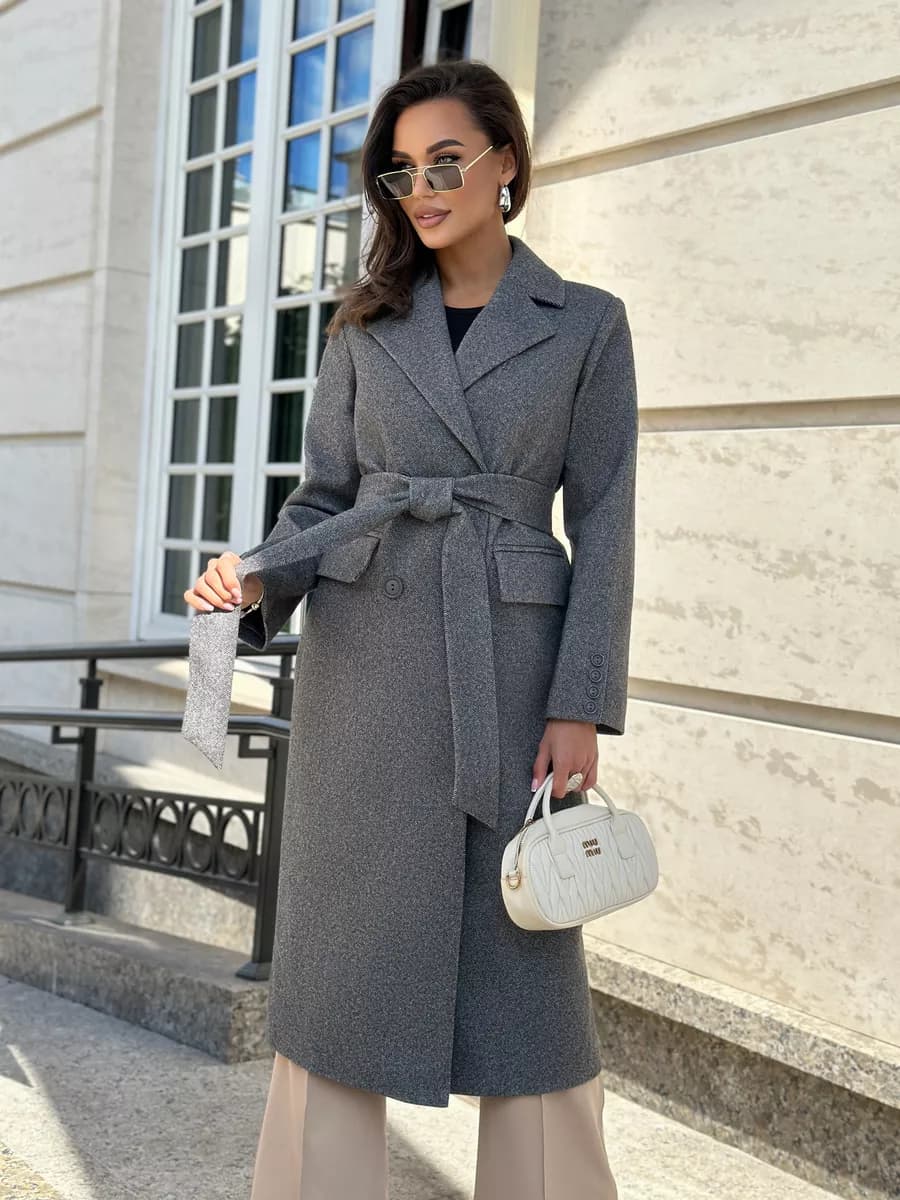 Пальто демисезонное длинное