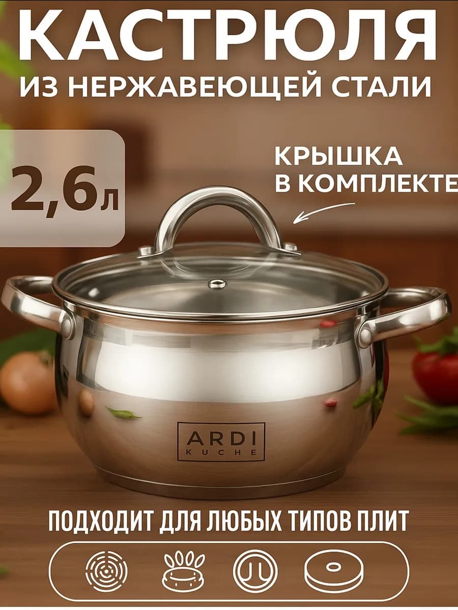 кастрюля из нержавеющей стали