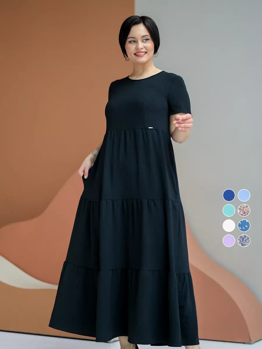 Платье летнее вечернее повседневное бохо ярусами