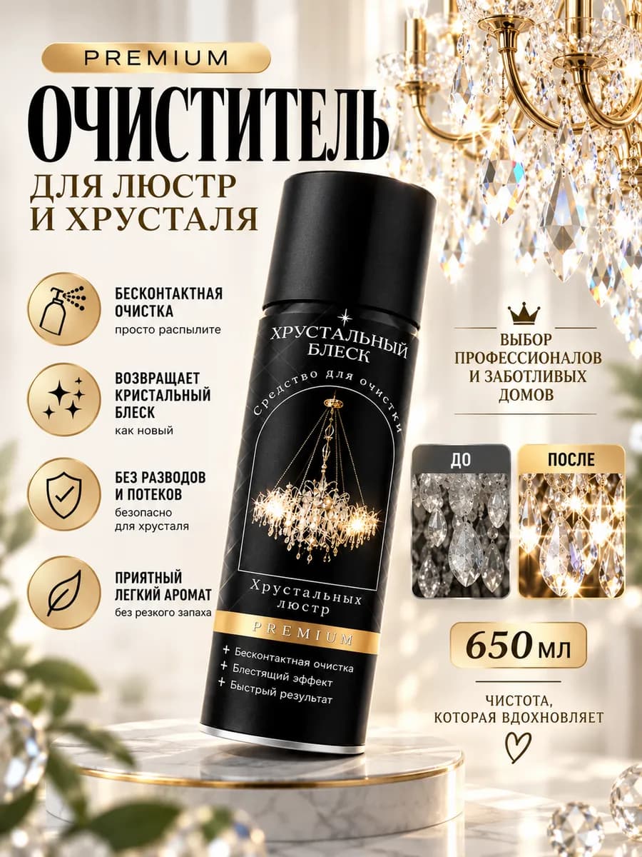 Средство для люстр чистящий спрей без смывания