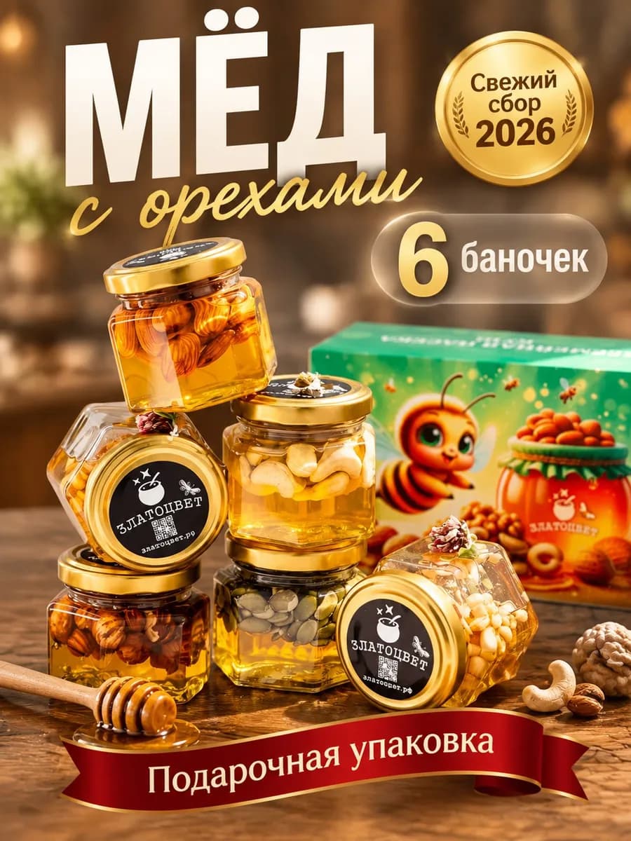 Подарочный набор орехи в меду подарок учителю