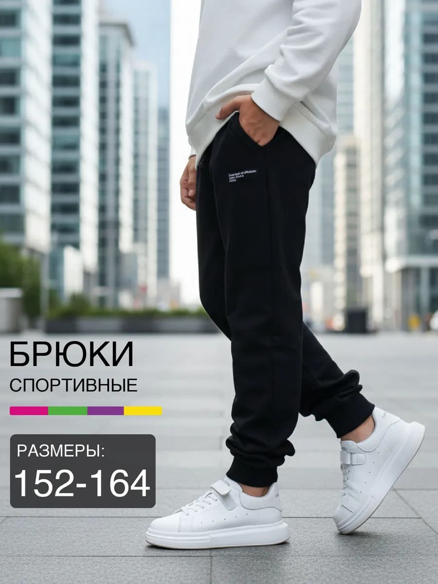 Брюки для мальчика на резинке школьные домашние штаны детям