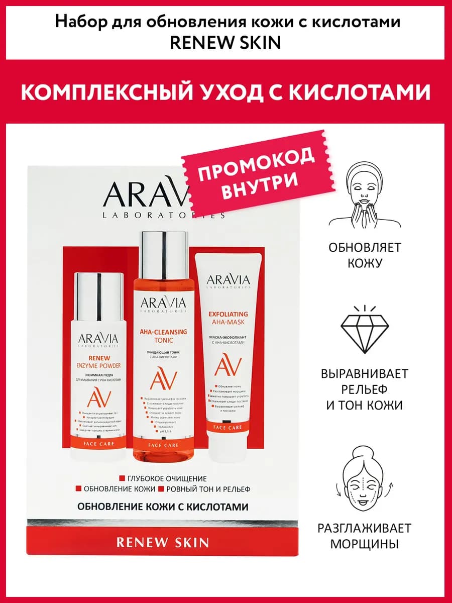 Набор для обновления кожи с кислотами Renew Skin